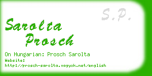 sarolta prosch business card